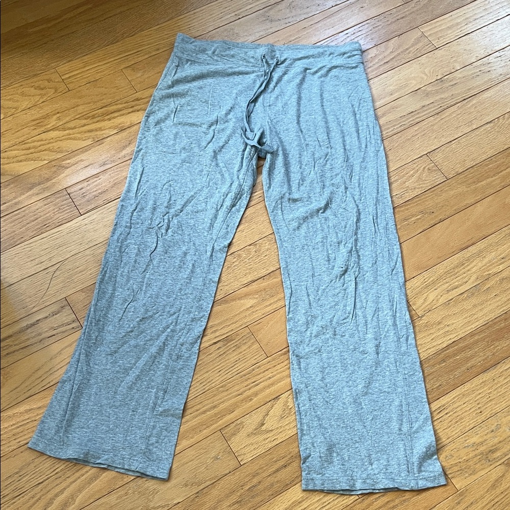 J. Crew Heather Light Gray Super-soft Pull-on Wide leg Lounge Pants w Drawstring